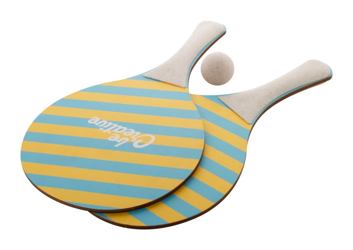 CreaShot personalizowany zestaw do tenisa plażowego - naturalny (AP716639)