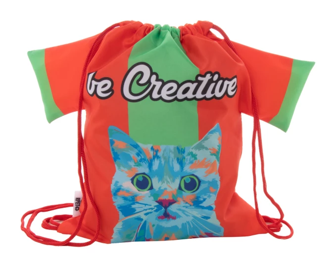 CreaDraw T Kids RPET personalizowany worek ze sznurkami dla dzieci - czerwony (AP716553-05)