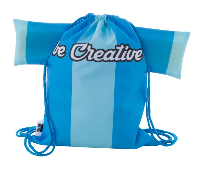 CreaDraw T Kids RPET personalizowany worek ze sznurkami dla dzieci - niebieski (AP716553-06)