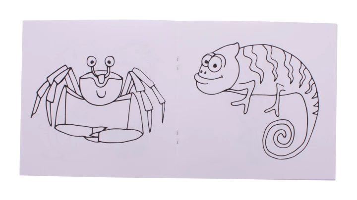 ColoBook personalizowany zestaw do kolorowania / kredki / zwierzęta - biały (AP716555-A)