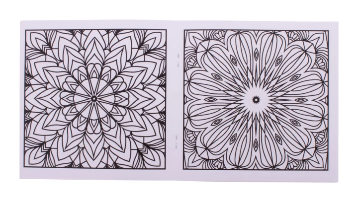 ColoBook personalizowany zestaw do kolorowania / kredki / mandala - biały (AP716555-D)