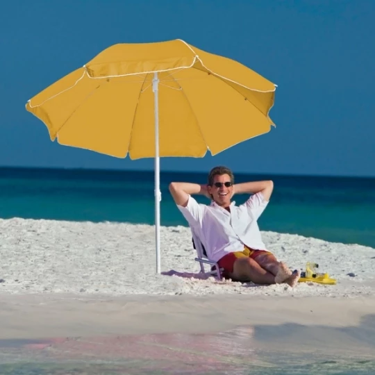 Parasol plażowy FORT LAUDERDALE - żółty (GE-5070-08)