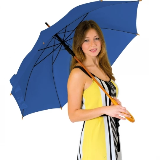 Parasol automatyczny, drewniany NANCY - niebieski (GE-5131-04)