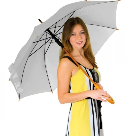 Parasol automatyczny, drewniany NANCY - biały (GE-5131-06)