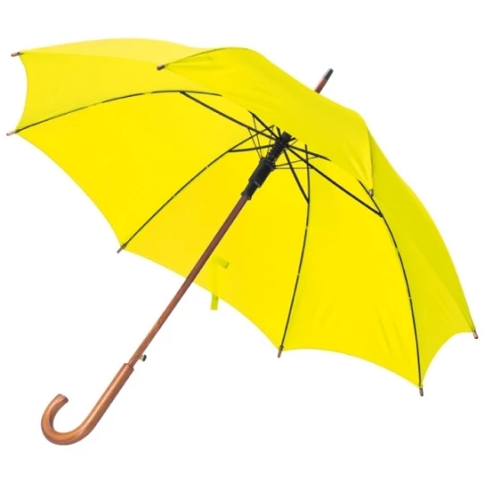 Parasol automatyczny, drewniany NANCY - żółty (GE-5131-08)