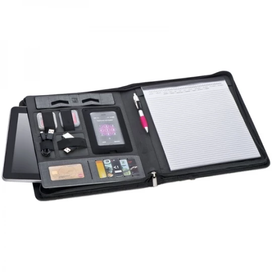 Folder A4 z power bankiem ELDA - szary (GE-0123-07)