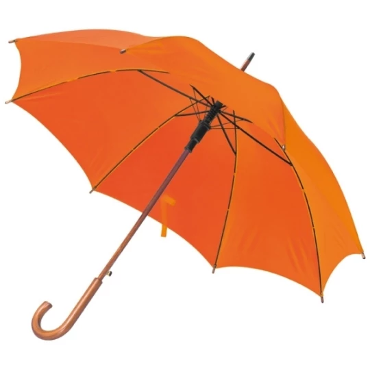 Parasol automatyczny, drewniany NANCY - pomarańczowy (GE-5131-10)