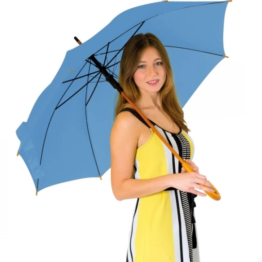 Parasol automatyczny, drewniany NANCY - jasnoniebieski (GE-5131-24)