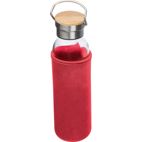 Szklana butelka 600 ml - czerwony - (GM-63181-05)