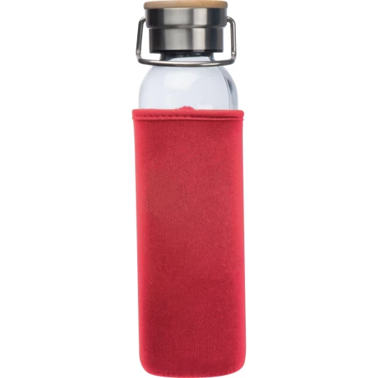 Szklana butelka 600 ml - czerwony - (GM-63181-05)