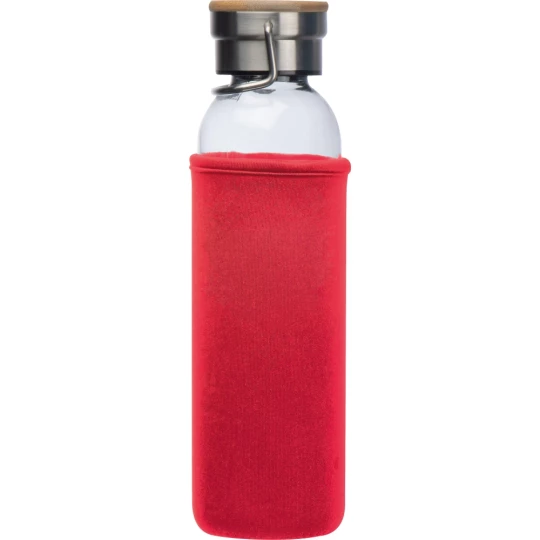 Szklana butelka 600 ml - czerwony - (GM-63181-05)