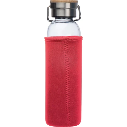 Szklana butelka 600 ml - czerwony - (GM-63181-05)