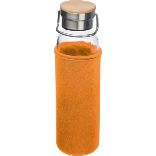 Szklana butelka 600 ml - pomarańczowy - (GM-63181-10)