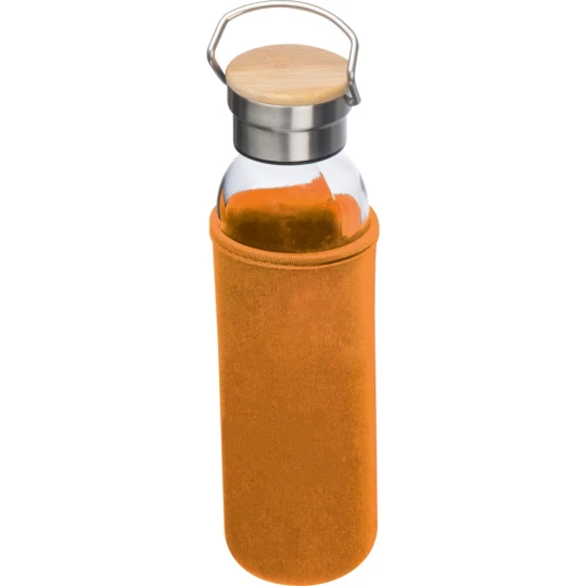 Szklana butelka 600 ml - pomarańczowy - (GM-63181-10)