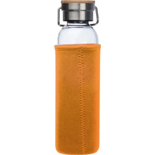 Szklana butelka 600 ml - pomarańczowy - (GM-63181-10)