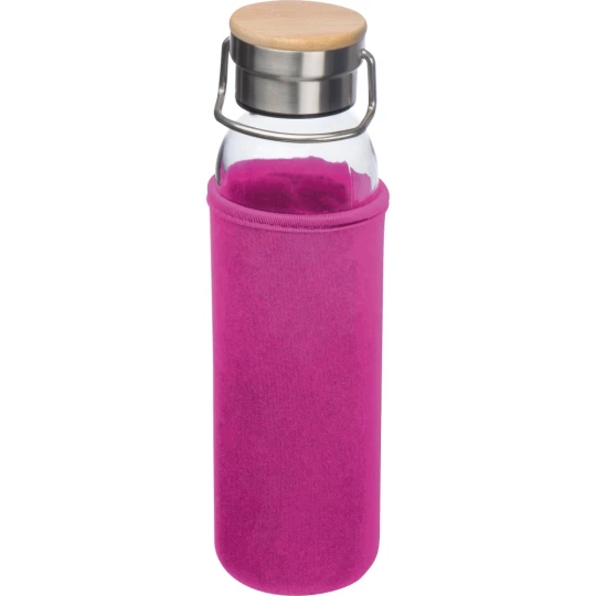 Szklana butelka 600 ml - różowy - (GM-63181-11)