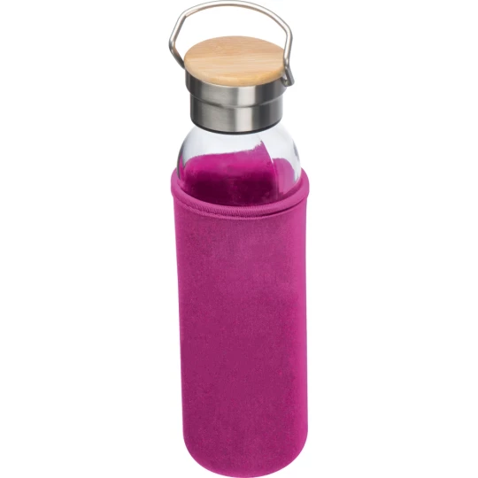 Szklana butelka 600 ml - różowy - (GM-63181-11)