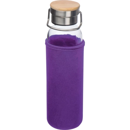Szklana butelka 600 ml - fioletowy - (GM-63181-12)