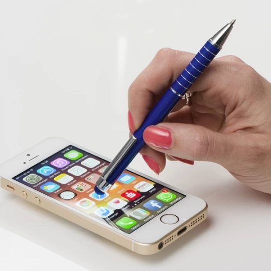 Długopis metalowy touch pen LUEBO - niebieski (GE-0418-04)