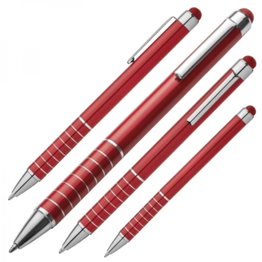 Długopis metalowy touch pen LUEBO - czerwony (GE-0418-05)