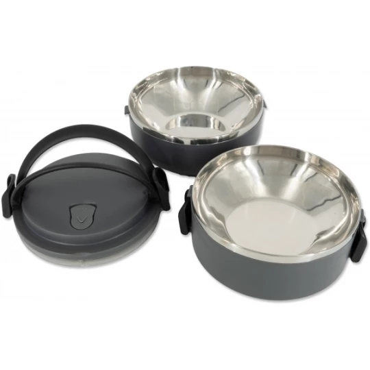 Lunch box ze stali nierdzewnej HOME - grafitowy (GE-0931-77)