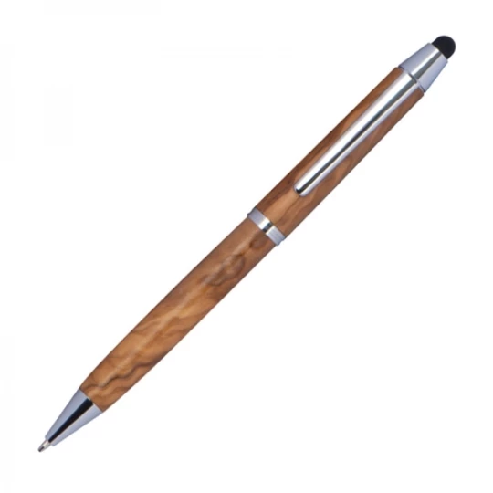 Długopis drewniany touch pen ERFURT - beżowy (GE-1497-13)