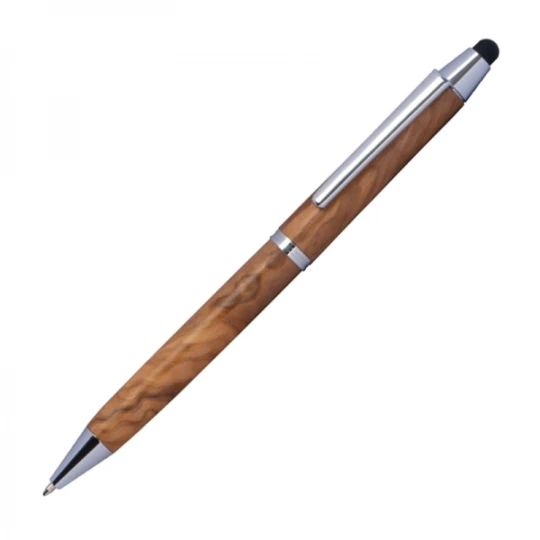 Długopis drewniany touch pen ERFURT - beżowy (GE-1497-13)