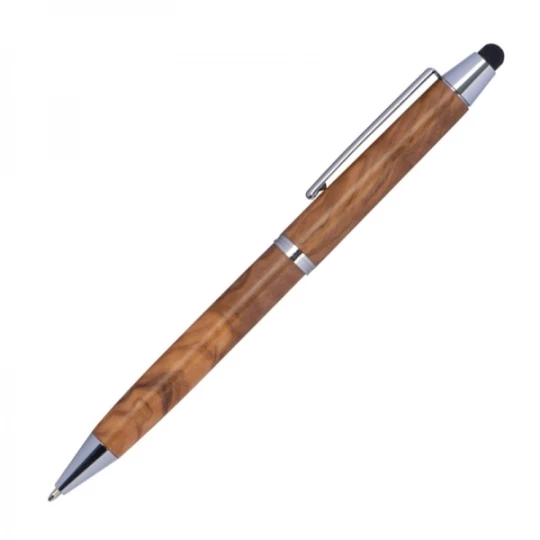 Długopis drewniany touch pen ERFURT - beżowy (GE-1497-13)