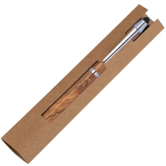 Długopis drewniany touch pen ERFURT - beżowy (GE-1497-13)