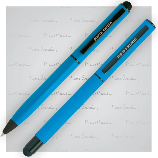 Zestaw piśmienniczy touch pen, soft touch CELEBRATION Pierre Cardin - jasnoniebieski (GE-B040100-5IP324)