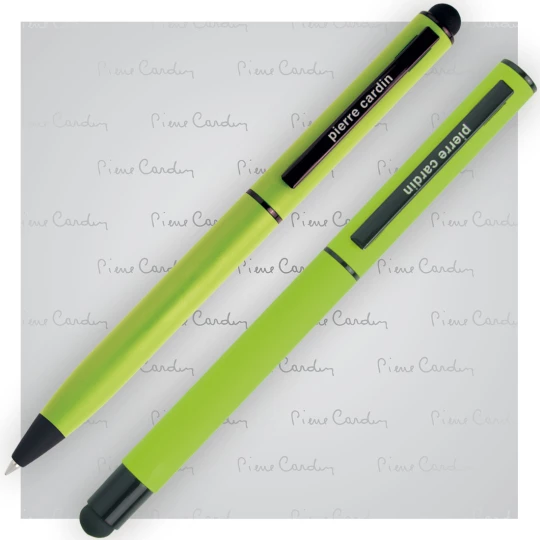 Zestaw piśmienniczy touch pen, soft touch CELEBRATION Pierre Cardin - jasnozielony (GE-B040100-7IP329)