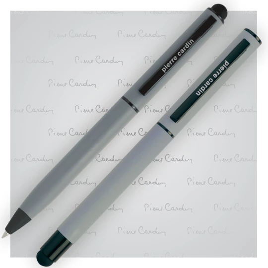 Zestaw piśmienniczy touch pen, soft touch CELEBRATION Pierre Cardin - szary (GE-B040100-8IP307)