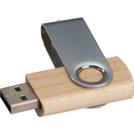 Pendrive drewniany 4 GB LESSINES - brązowy (GE-0876-01)