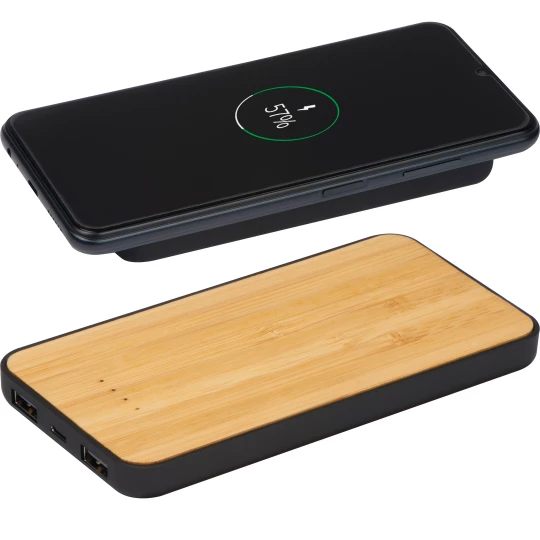 Ładowarka bezprzewodowa / power bank 8000 mAh Milan - beżowy (GE-3190-13)