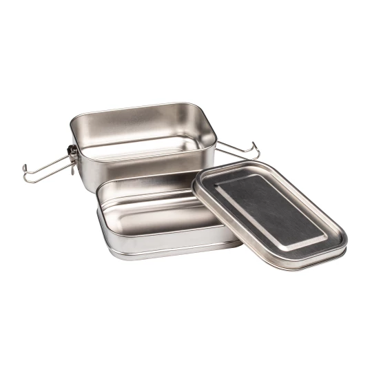 Dwupoziomowy Lunch Box Porto Alegre - szary (GE-2529-07)