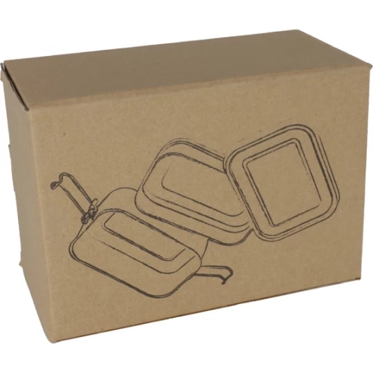 Dwupoziomowy Lunch Box Porto Alegre - szary (GE-2529-07)