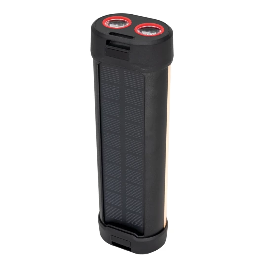 Solarna latarka z Power Bankiem 3000mAh - czarny (GE-EG05894-03)
