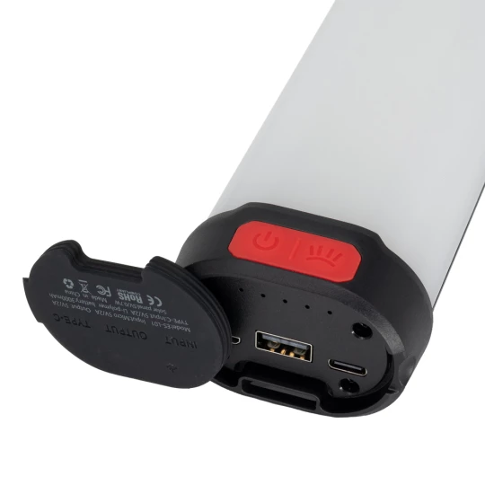 Solarna latarka z Power Bankiem 3000mAh - czarny (GE-EG05894-03)