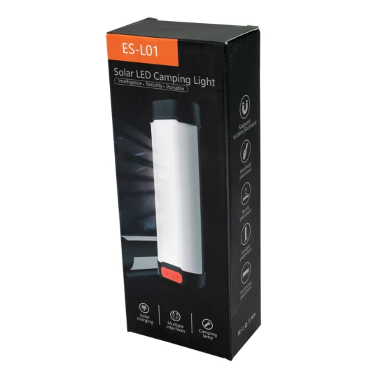 Solarna latarka z Power Bankiem 3000mAh - czarny (GE-EG05894-03)
