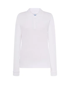 Koszulka polo damska z długim rękawem POPL 200 LS WH XL