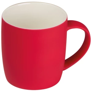 Kubek ceramiczny - gumowany 300 ml - czerwony - (GM-80654-05)