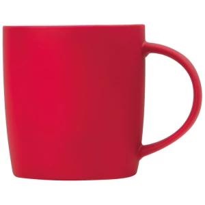 Kubek ceramiczny - gumowany 300 ml - czerwony - (GM-80654-05)