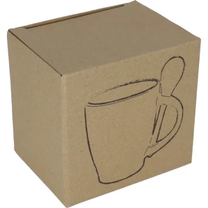Kubek ceramiczny z łyżeczką 250 ml - żółty - (GM-85095-08)