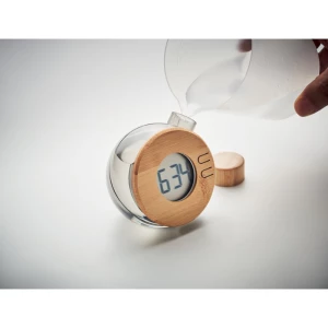 Bambusowy wodny zegar LCD - DROPPY LUX (MO6865-27)