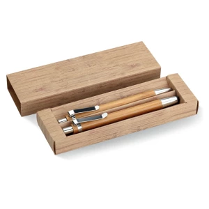 Bambusowy zestaw długopis  i o - BAMBOOSET (MO8111-40)