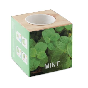 Drewniany pojemnik z ziołami - MENTA (MO9337-40)