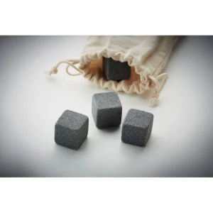 4 kamienne kostki lodu w etui - ROCKS (MO9943-13)