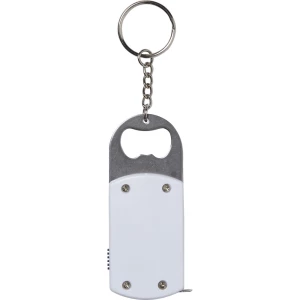Brelok do kluczy, lampka LED, otwieracz do butelek, miara 1m (V9458-02)