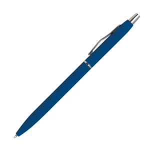 Długopis metalowy, gumowany - niebieski - (GM-10715-04)