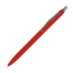 Długopis metalowy, gumowany - czerwony - (GM-10715-05)